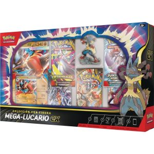 Latin American Pokemon Mega Lucario Ex Blister set collectible cards