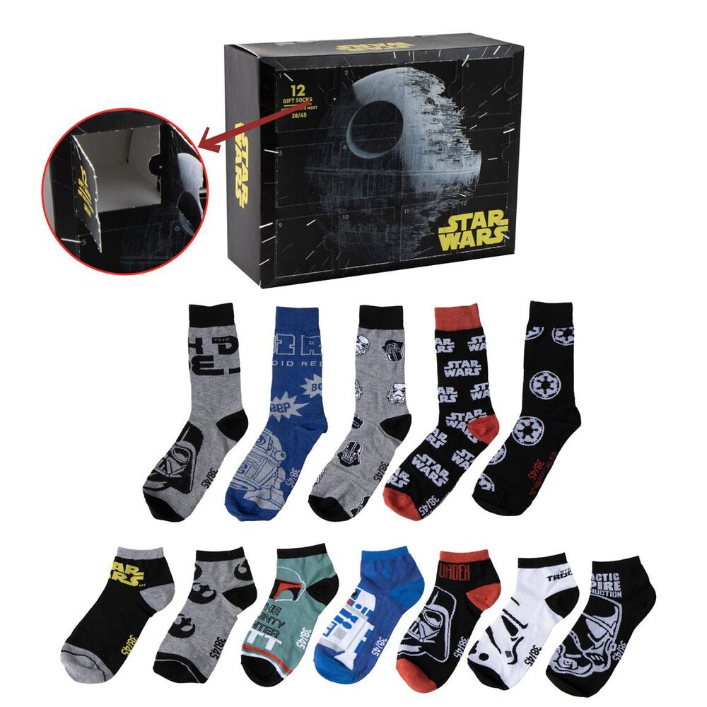 Star Wars assorted adult pack 12 socks