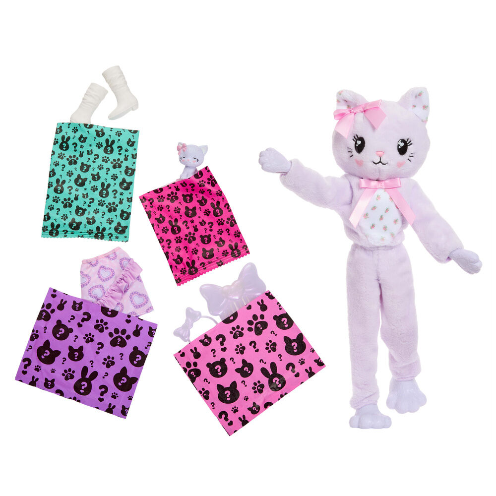 Barbie Sweet Ties Cutie Reveal Lilac Kitten doll - Image 4
