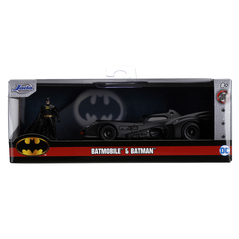 DC Comics Batmovil 1989 metal car + Batman figure set