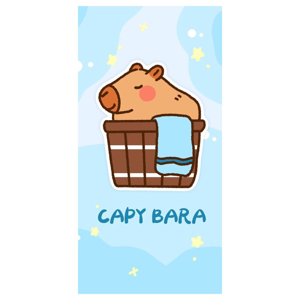 Capybara microfibre beach towel