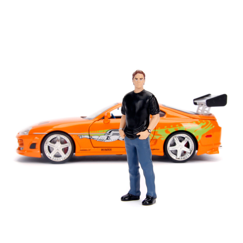 Fast & Furious Toyota Supra car + Brian figure set