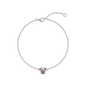 Disney Minnie February sterling silver bracelet