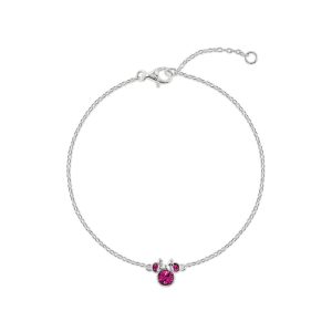 Disney Minnie October sterling silver bracelet