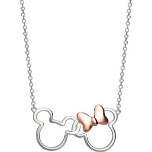 Disney Mickey & Minnie sterling silver necklace