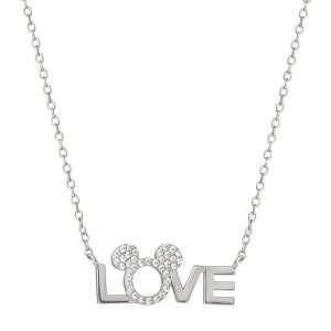 Disney Minnie Love sterling silver necklace