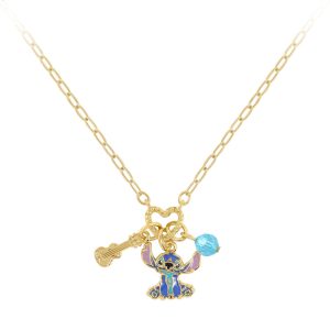 Disney Stitch Charm with Stones necklace