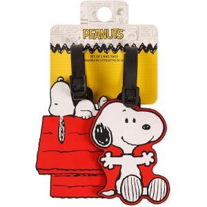 Peanuts Snoopy set of 2 luggage labels