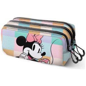 Disney Minnie Squares triple pencil case