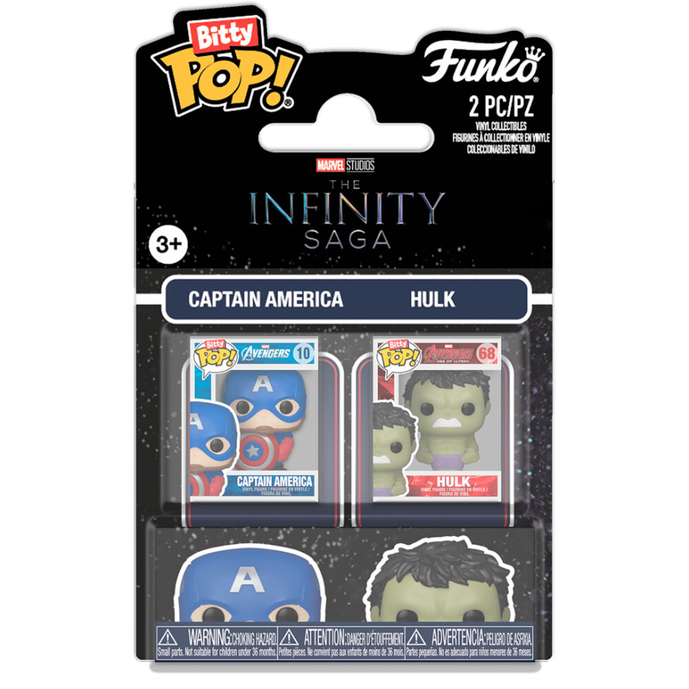 Bitty POP pack 2 figures Marvel Infinity Saga Captain America & Hulk