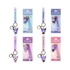 Hello Kitty and Friends Kuromi Cute Outfit assorted keychain figure 5cm