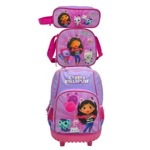 Gabbys Dollhouse Trolley set + pencil case + lunch bag