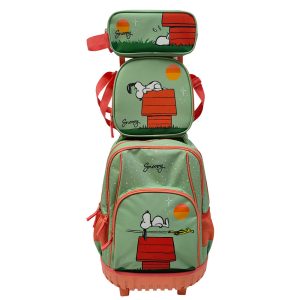 Panuts Snoopy Trolley set + pencil case + lunch bag