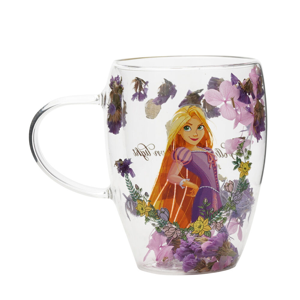 Disney Rapunzel floral decorative glass mug - Image 2