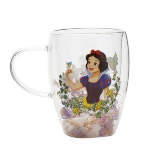 Disney Snow White floral decorative glass mug