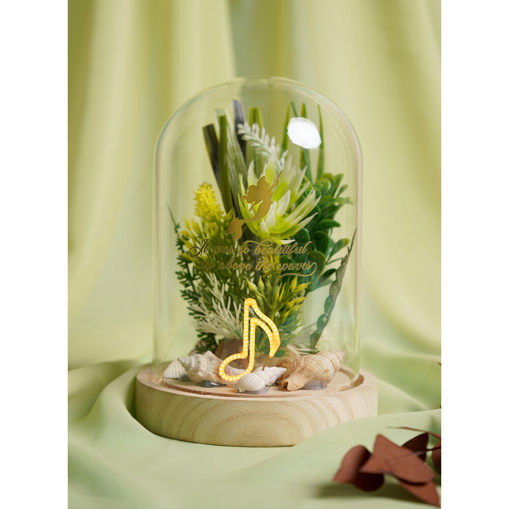 Disney Princess Ariel florals in a clonche with neon light - Image 4