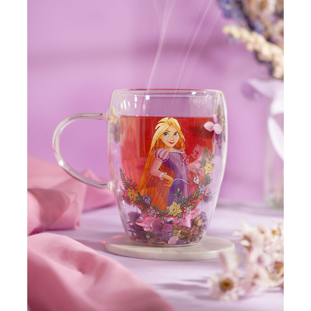 Disney Rapunzel floral decorative glass mug - Image 5