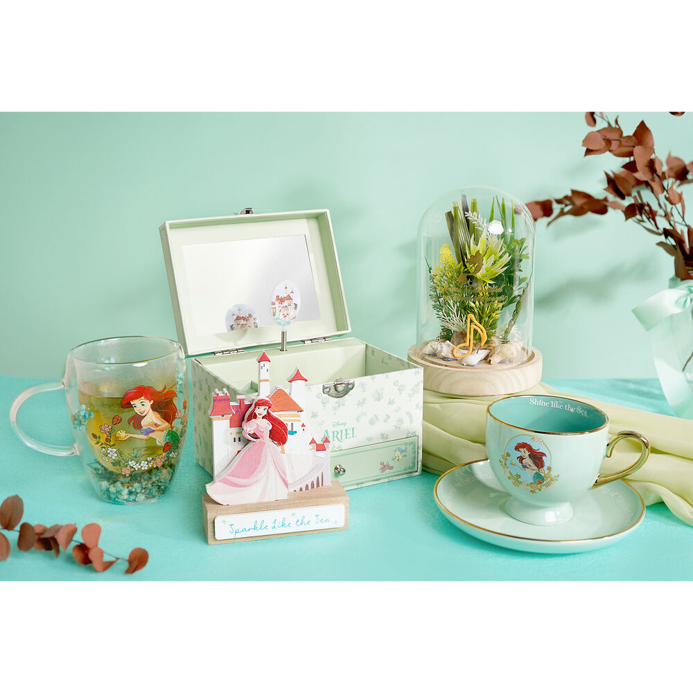 Disney Princess Ariel floral decorative glass mug - Image 7