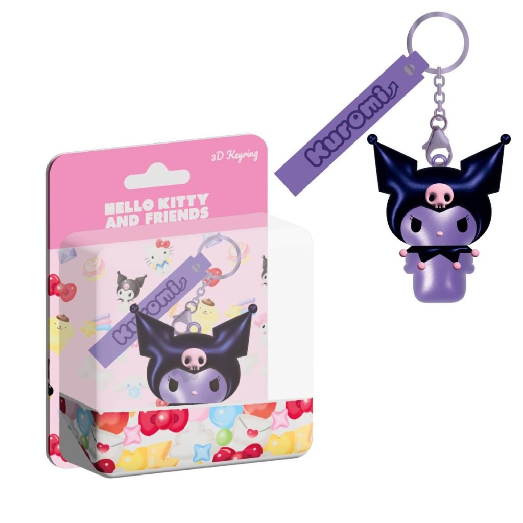 Hello Kitty Kuromi keychain