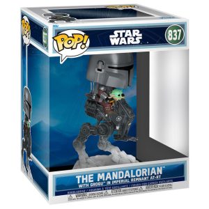 POP figure Rides Deluxe Star Wars Mandalorian & Grogu The Mandalorian with Grogu in Imperial Remnant AT-RT