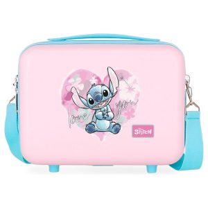 Disney Stitch Heart ABS adaptable beauty case 29cm