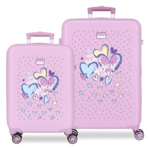 Movom Best Wishes ABS 2-piece trolley suitcase set 55/65cm