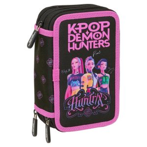 Kpop Demon Hunters Negra triple plumier 37pcs