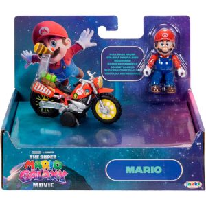 Super Mario Bros - Super Mario Galaxy Movie Figure + vehicle