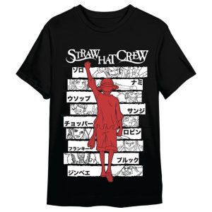 One Piece Monkey D. Luffy Straw Hat Crew adult t-shirt
