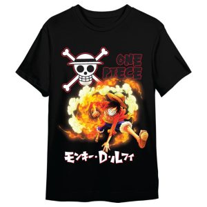 One Piece Monkey D. Luffy Attack adult t-shirt