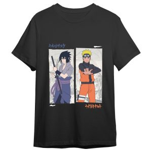 Naruto Shippuden Naruto vs Sasuke adult t-shirt