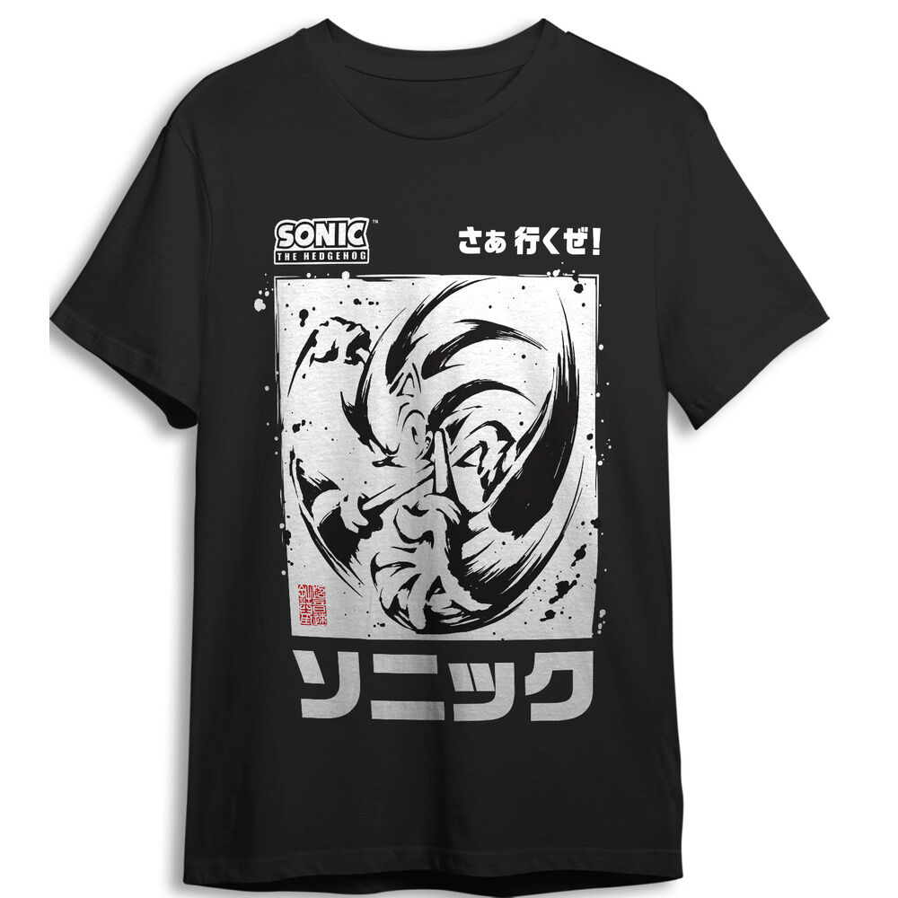 Sonic the Hedgehog Black Brush adult t-shirt