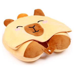 Hoodeazzz Duke The Capibara hooded travel pillow