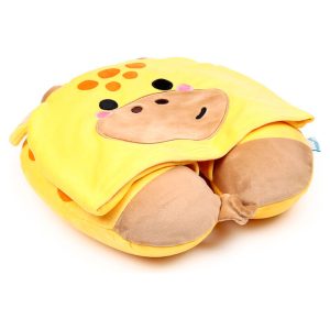 Hoodeazzz Raffi The Giraffe hooded travel pillow