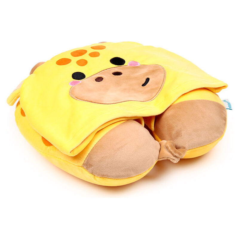 Hoodeazzz Raffi The Giraffe hooded travel pillow