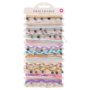 Boho woven and braided with charms assorted bracelet