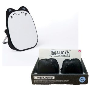 Lucky the Black Cat table mirror