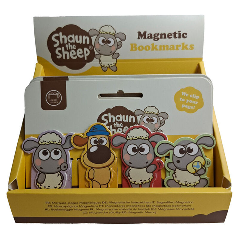 Oveja Shaun magnetic bookmark set