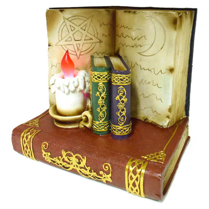 Black Cat Witches and Wise Owl figures base LED - Image 2