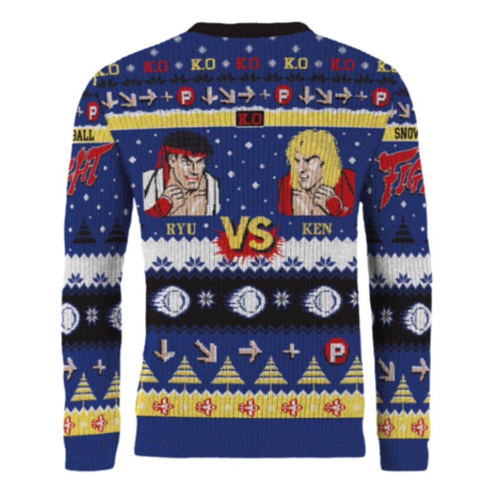 Street Fighter Christmas Sweater Ryu & Ken Size L - Image 2