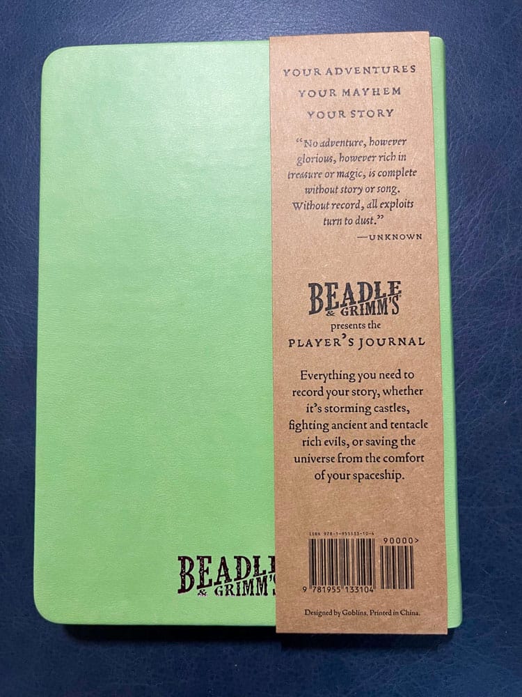 Notebook A5 Player's Journal Sage Green Shield - Image 2