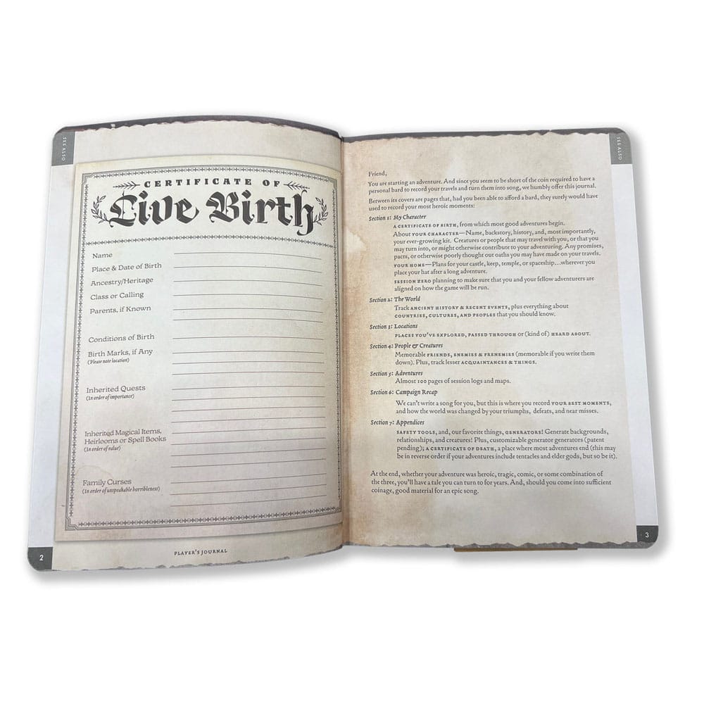 Notebook A5 Player's Journal Sage Green Shield - Image 3