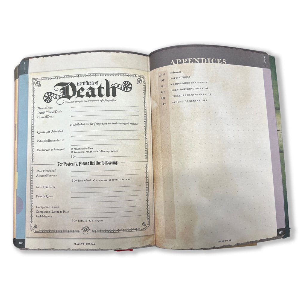 Notebook A5 Player's Journal Sage Green Shield - Image 4