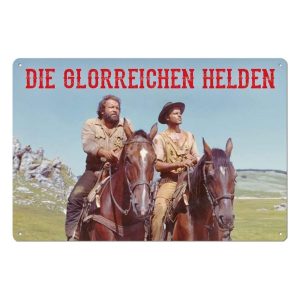 Bud Spencer & Terence Hill Tin Sign Die glorreichen Helden 20 x 30 cm
