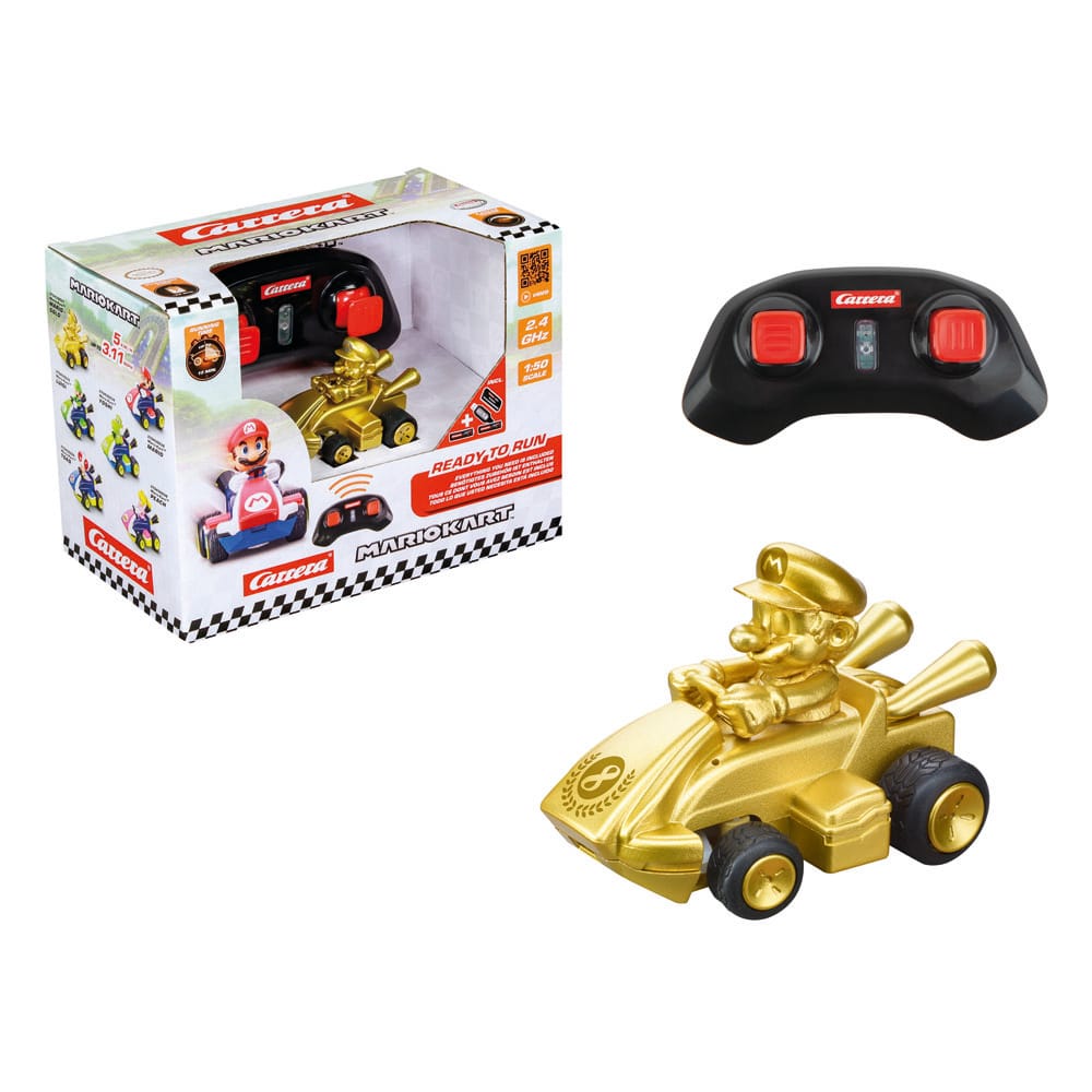 Super Mario Kart RC remote-controlled Car 1/50 2.4GHz Mini Mario Gold - Image 2