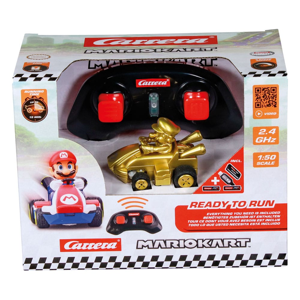 Super Mario Kart RC remote-controlled Car 1/50 2.4GHz Mini Mario Gold - Image 10
