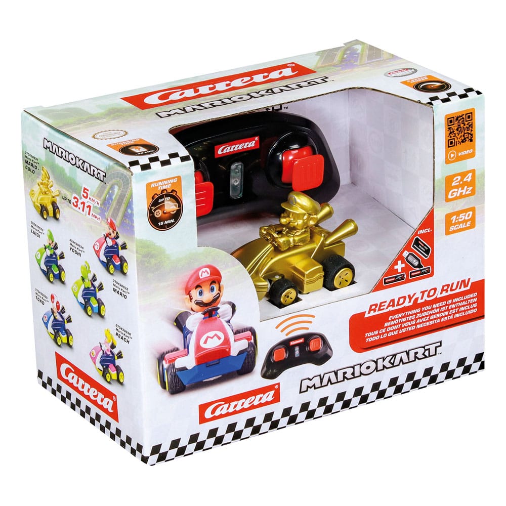 Super Mario Kart RC remote-controlled Car 1/50 2.4GHz Mini Mario Gold - Image 11