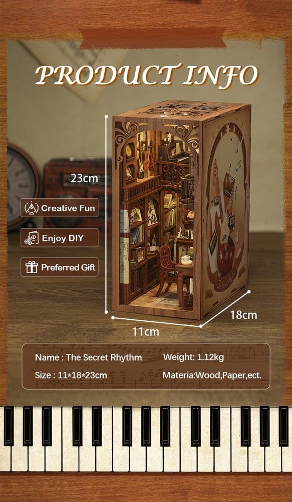 Book Nook The Secret Rhythm 23 x 11 cm - Image 9