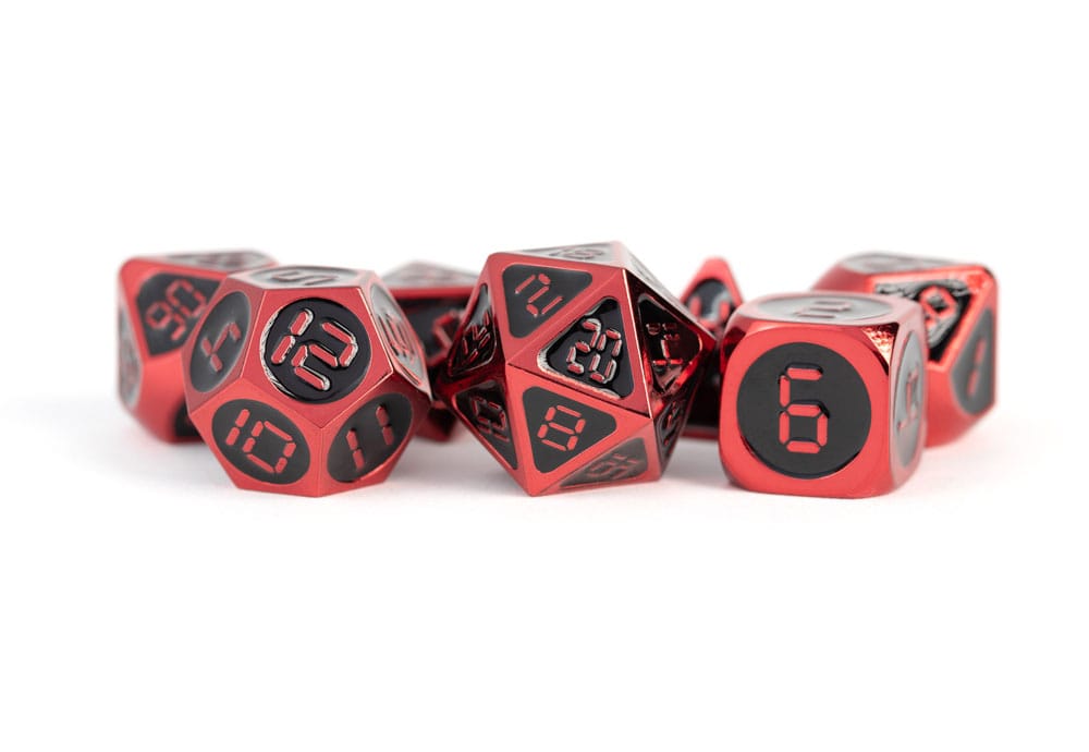 FanRoll Dice Set Red with Black Enamel (7) - Image 2