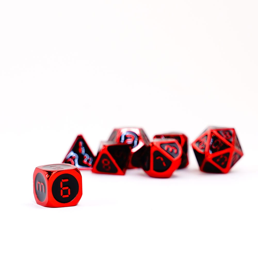 FanRoll Dice Set Red with Black Enamel (7) - Image 4